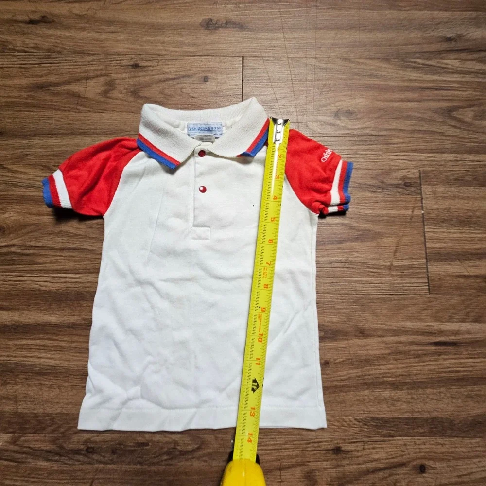 Vintage OshKosh B'gosh Toddler Colorblock Short Sleeve Polo Shirt 3T Retro 90s